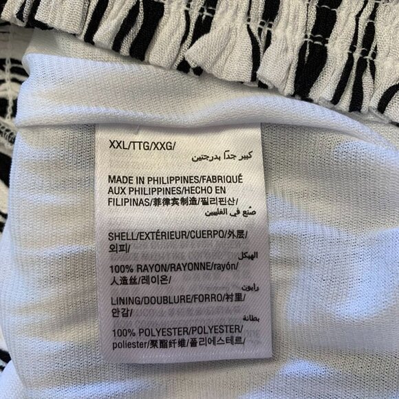 NWT INC International Concepts Luster Stripe Mid Elastic Crinkle Wide Leg Pants - Picture 8 of 8